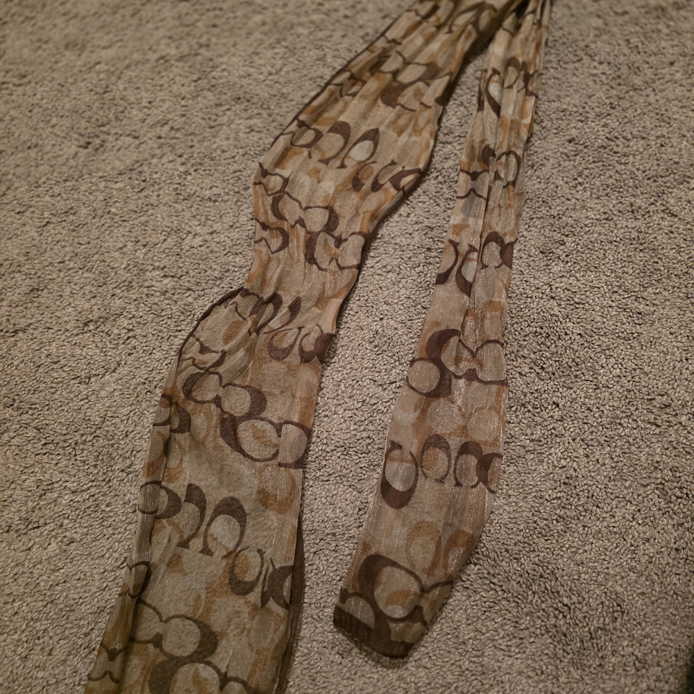 Coach Brown and Tan Scarf